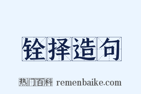 铨择造句是什么意思的图片